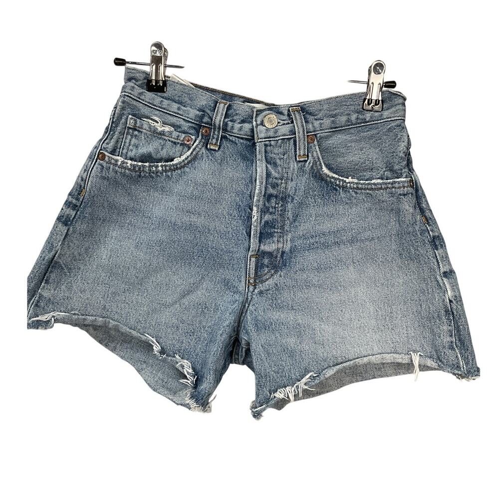 Agolde Vintage Blue Parker Denim Shorts Size 24 - Picture 2 of 5